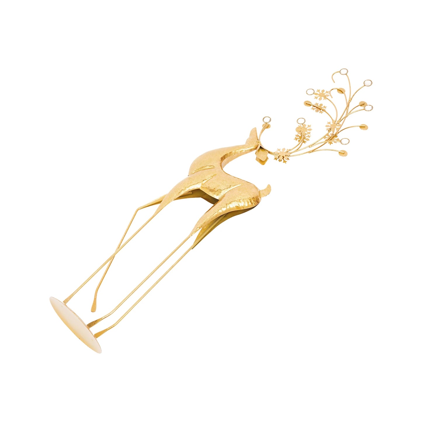 House Studio Gold Reindeer Statue Christmas Decor Indoor