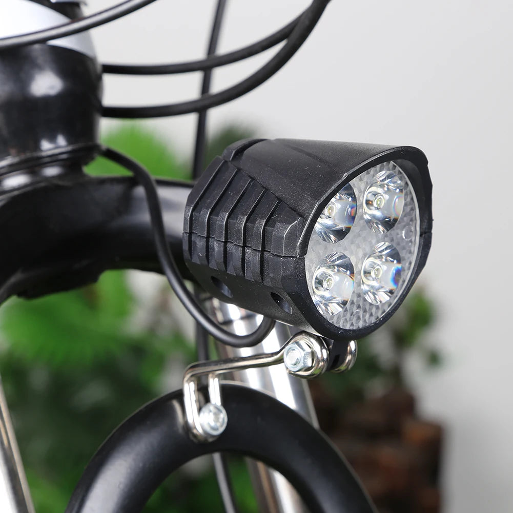 Electric Bicycle Light With Horn 48V LED Front Easy Install