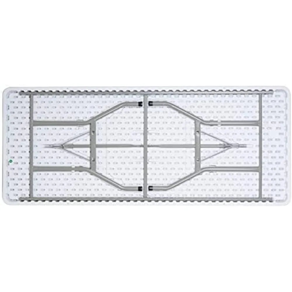 6 Foot Folding Table White Plastic Portable Long Foldable Table For Indoor Outdoor Picnic Camping