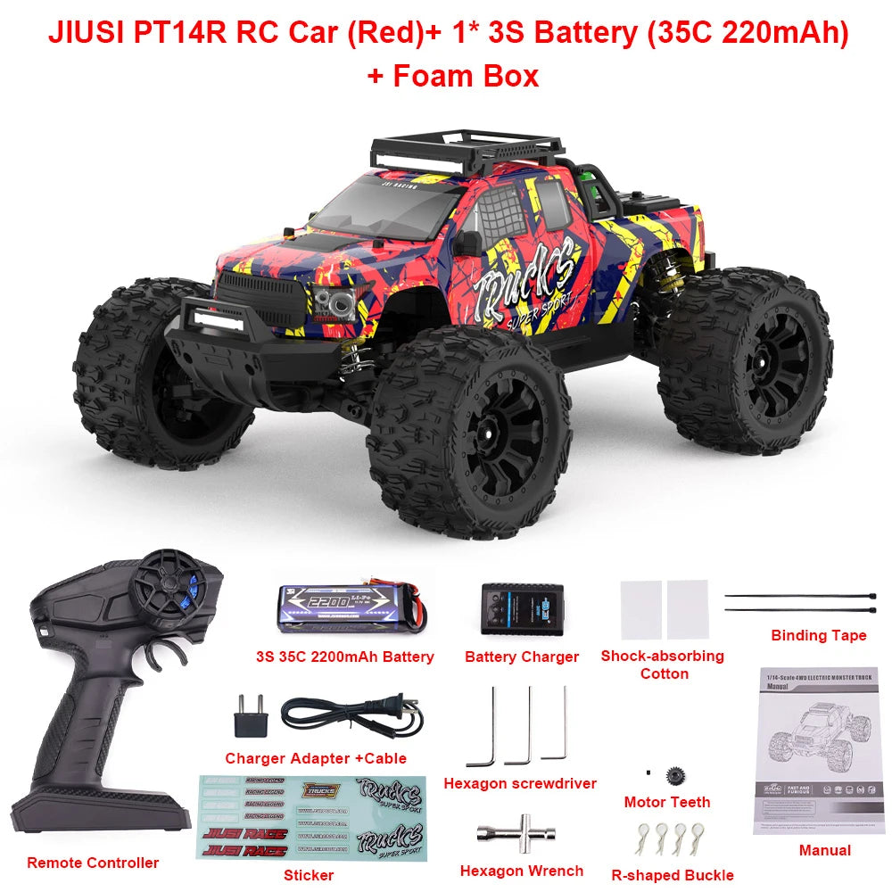 Jiusi PT14R MT14R One Fourteenth RC Car 4WD Brushless Truck