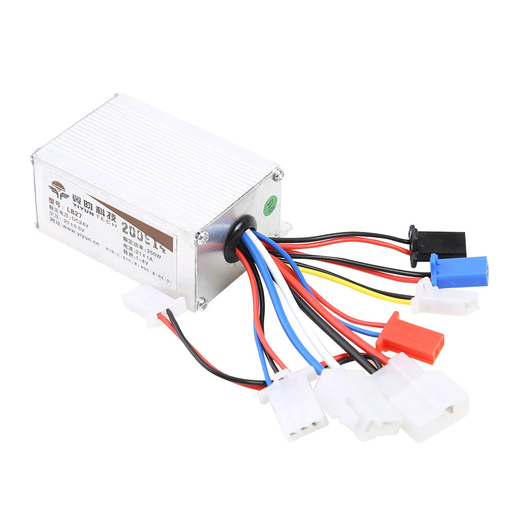 24V 250W E Bike Scooter Brush Motor Controller Lightweight