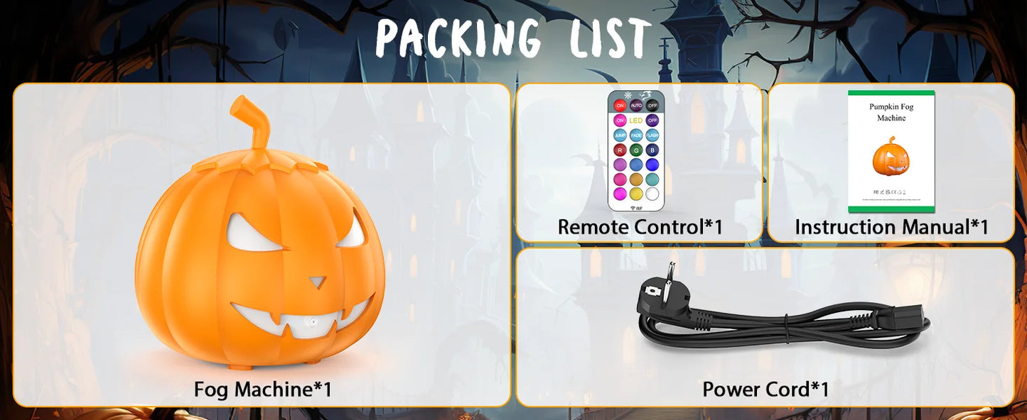 Fieryzeal 800W Fog Machine Remote RGB LED Halloween Fogger