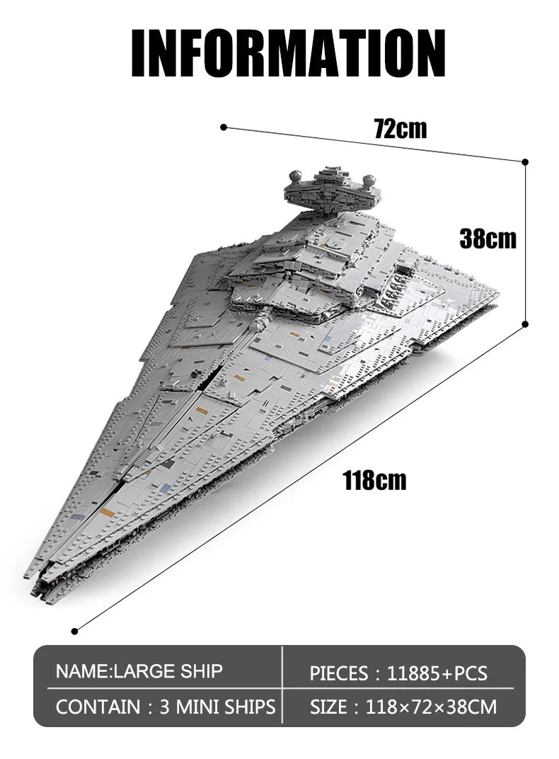 13135 Srar Plan Toys ISD Monarch Star Destroyer Building Block Set Lego