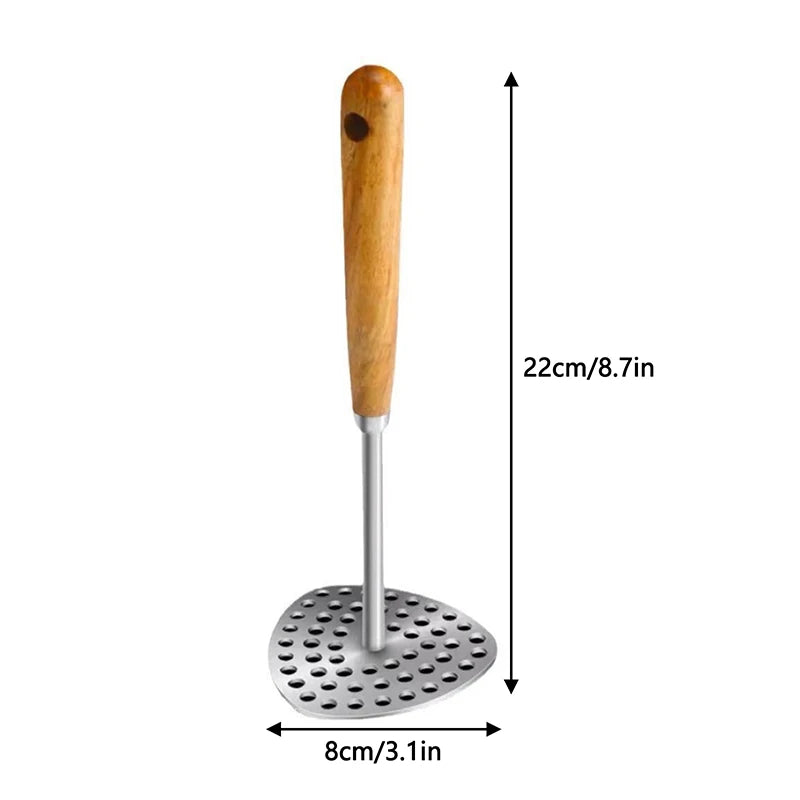 Purple Stainless Steel Potato Masher And Grater Set