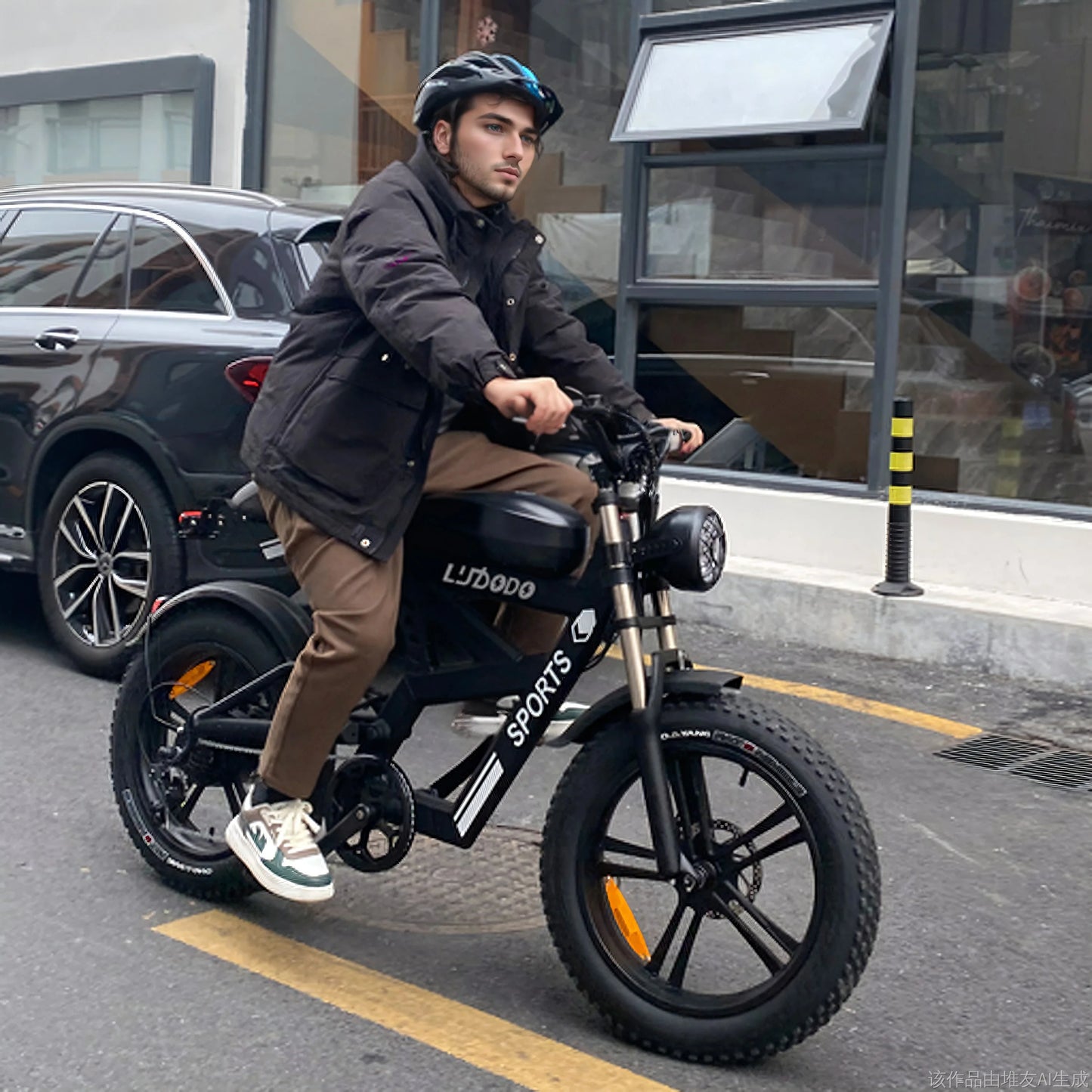 AK2 Electric Bicycle Motorcycle 750W Motor 75 Miles Snow Electric Bike 48V 840Wh Battery Shimano 7 Speed 20 Inch Fat Tire E Bike
