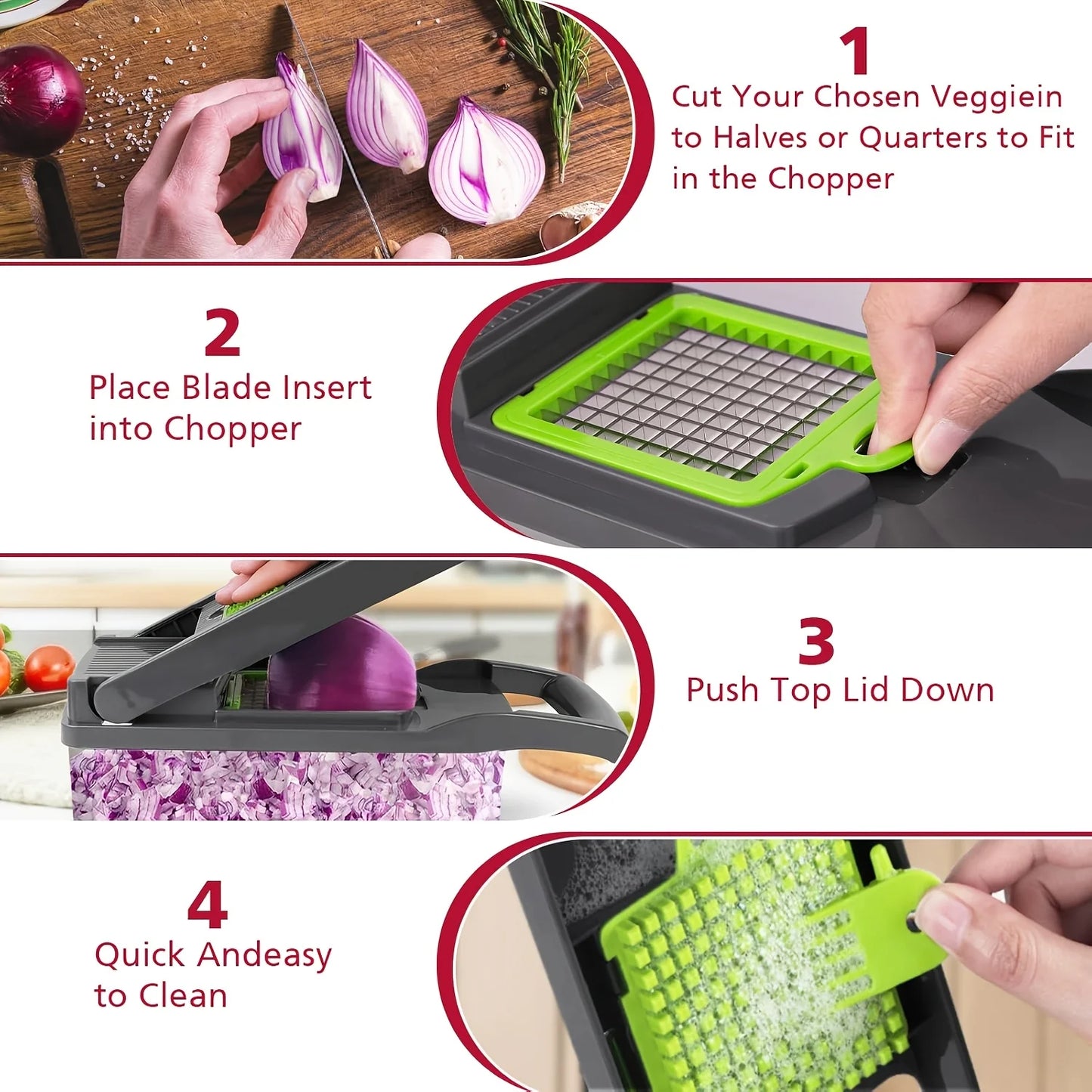 16 In 1 Vegetable Chopper Onion Slicer And Dicer Pro
