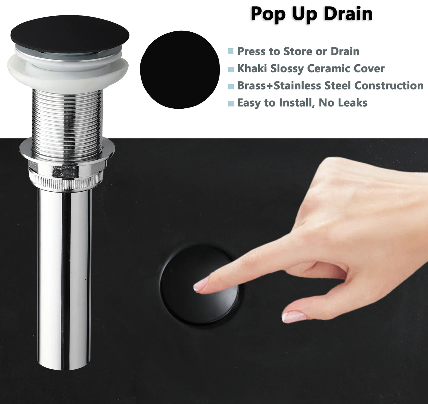 KEMAIDI Modern Vessel Sink Basin Above Counter With Faucet