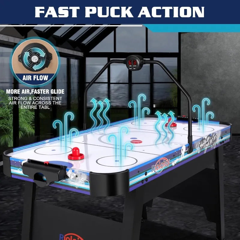 58 Inch Air Hockey Table 700mA Motor And LED Scoreboard
