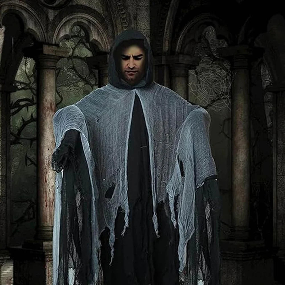 Halloween Ghost Dementor Cosplay Cloak Hood For Men Women