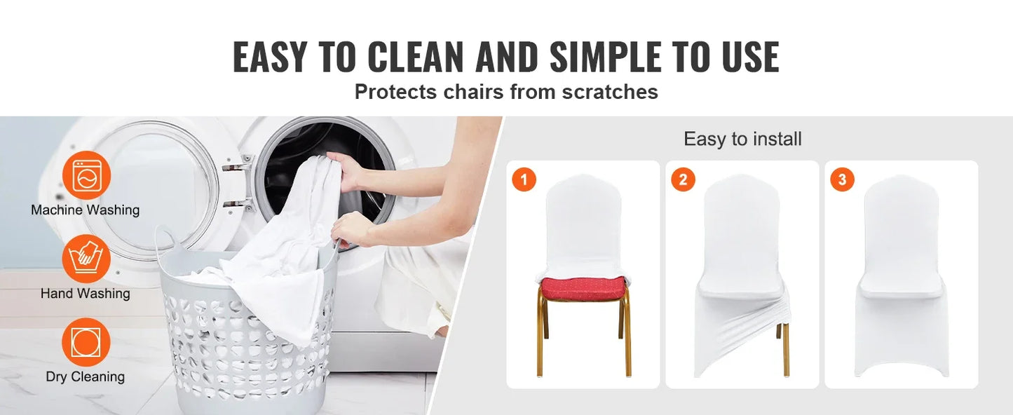 VEVOR Stretch Spandex Chair Covers Removable Slipcovers