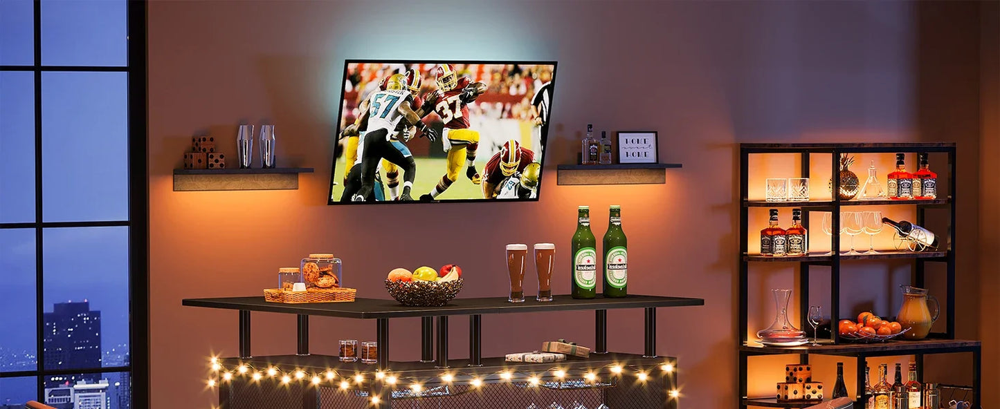 Tribesigns Modern Home Bar Unit Mini Liquor Table Cabinet