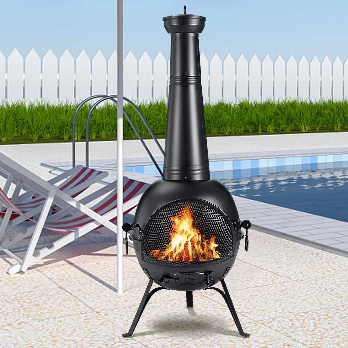 Prairie Fire Outdoor Chiminea Fireplace For Deck And Patio