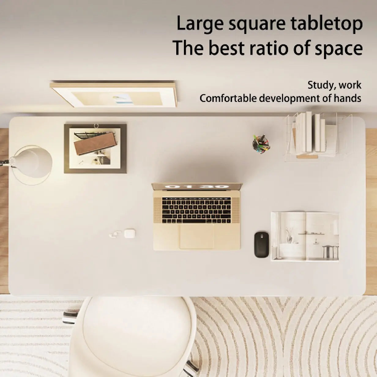 White Computer Desk Modern Simple Style Home Office Bedroom