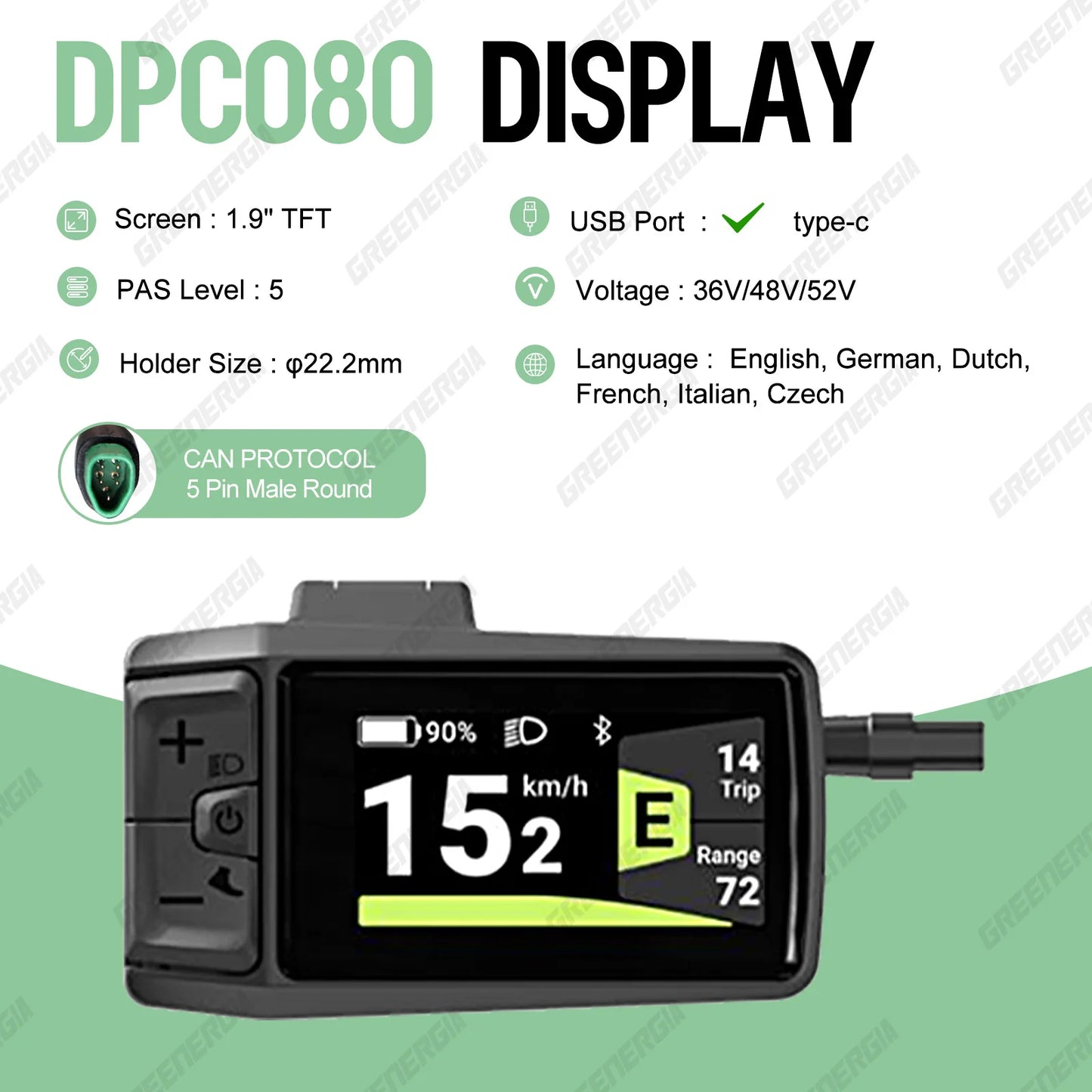 BAFANG UART CAN Display DPC18 DZ40 DM03 EKD01 Bluetooth