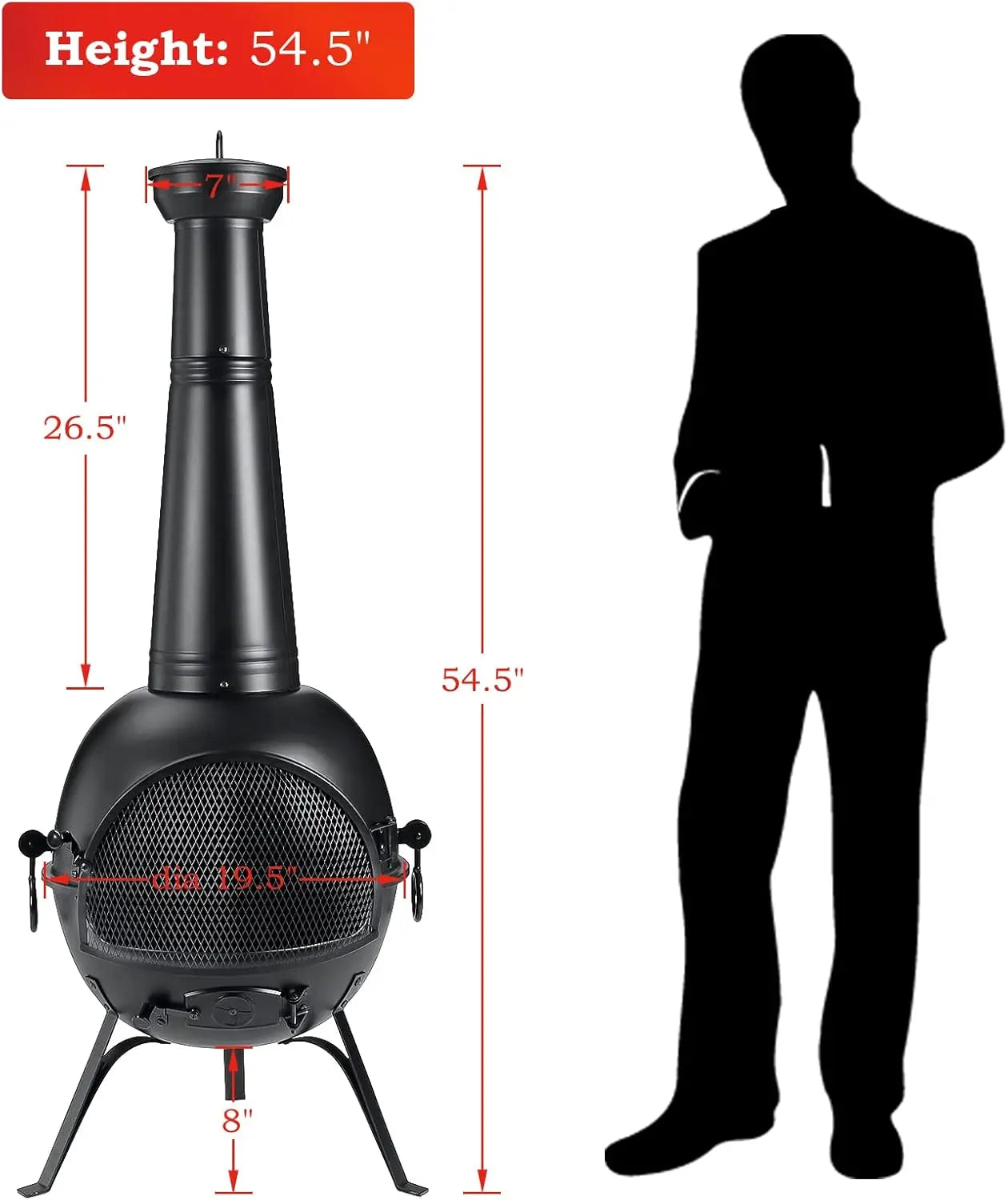 Prairie Fire Outdoor Chiminea Fireplace For Deck And Patio