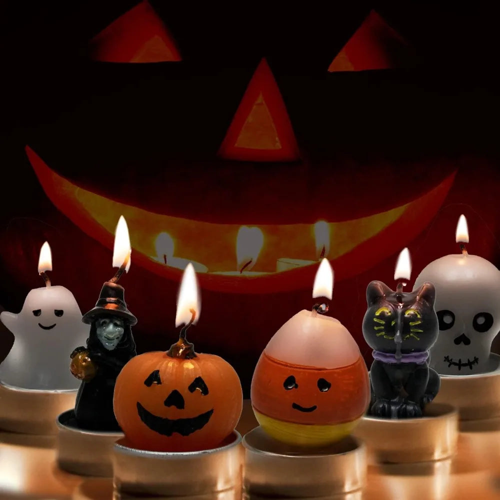 Halloween Tealight Candles Smokeless Unscented 12 Pack