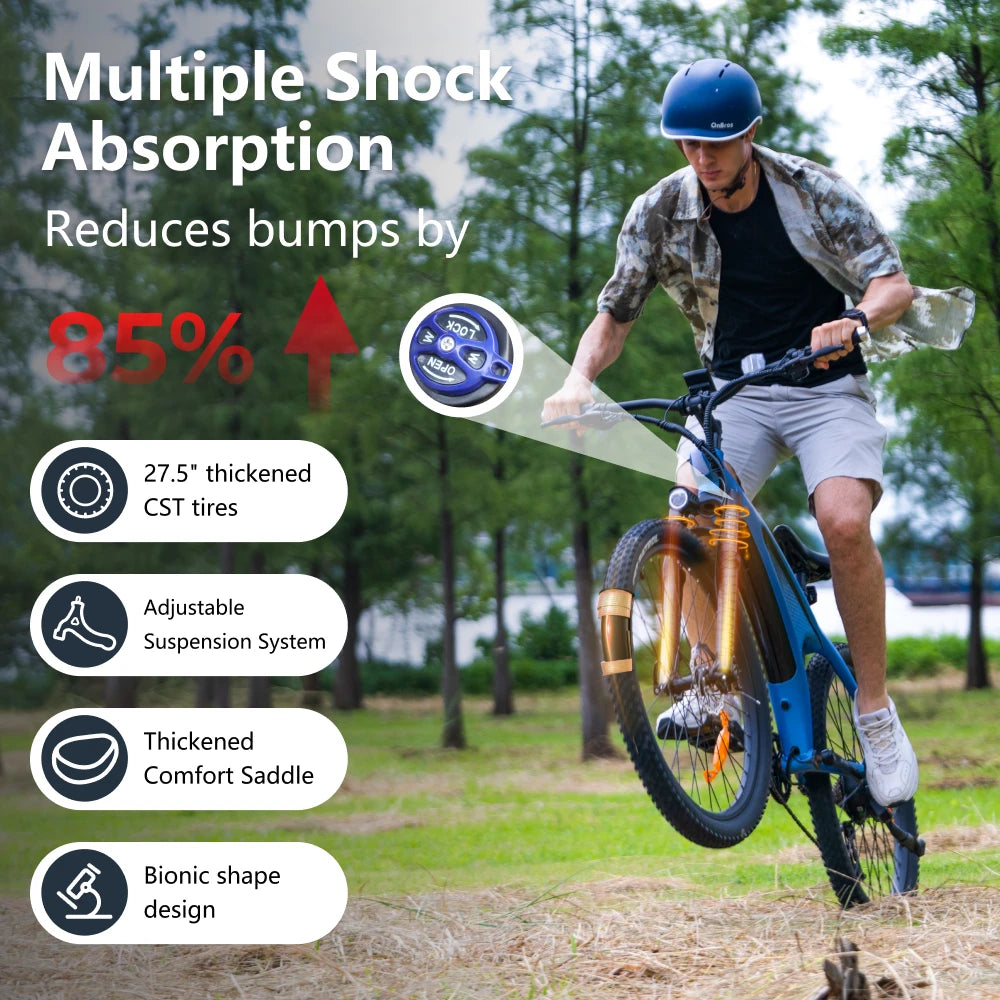 HX Q5 2000W Electric Mountain E Bike 48V 20Ah Off Road