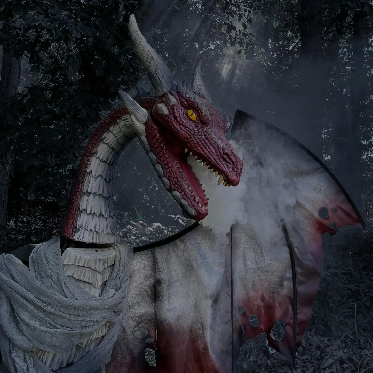 6 Ft Tall Brimstone Dragon Motion Activated Halloween Animatronic Indoor Outdoor Decoration