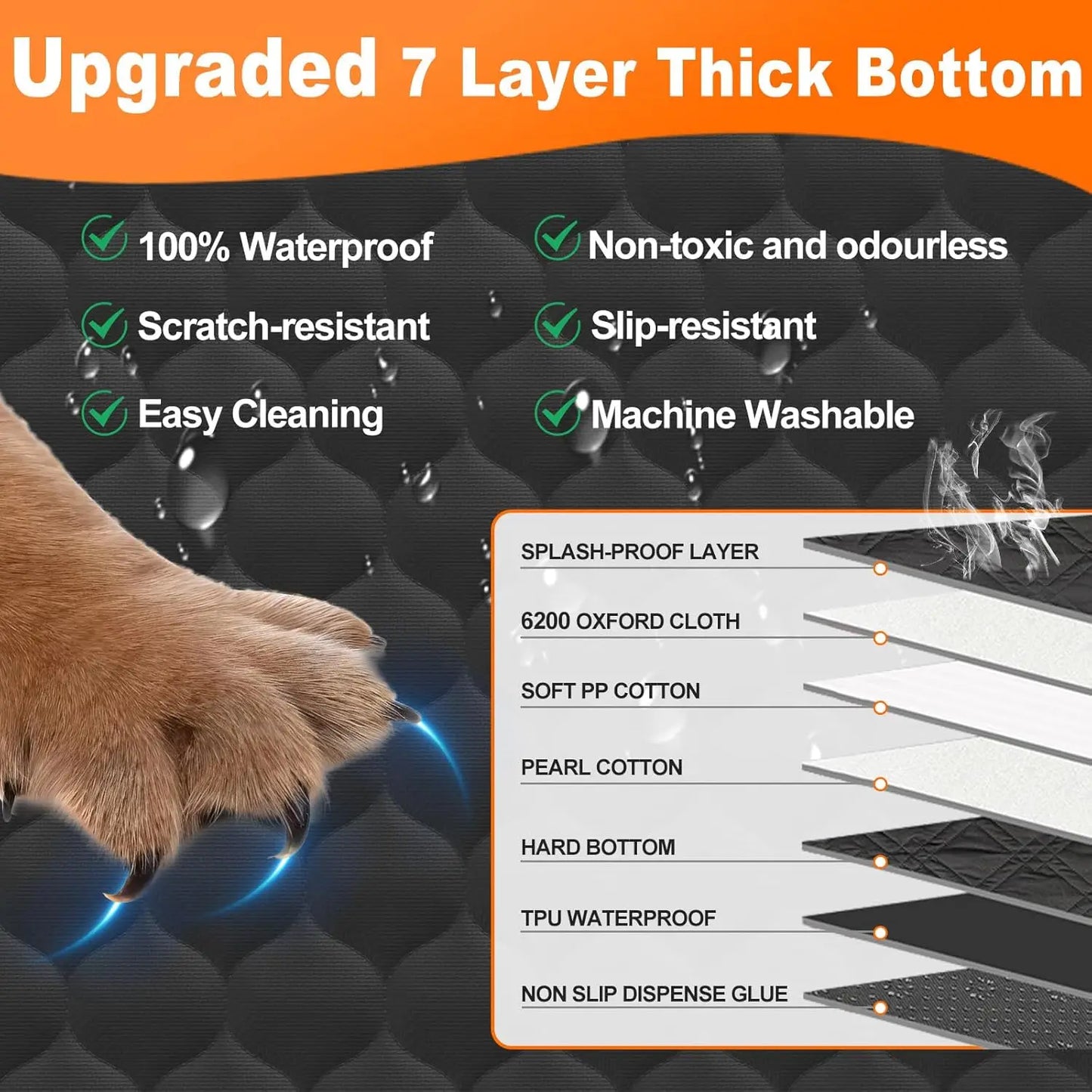 Waterproof Pet Travel Accessories Foldable Dog Car Seat Safety Hammock Trunk Mat Back Seat Protector