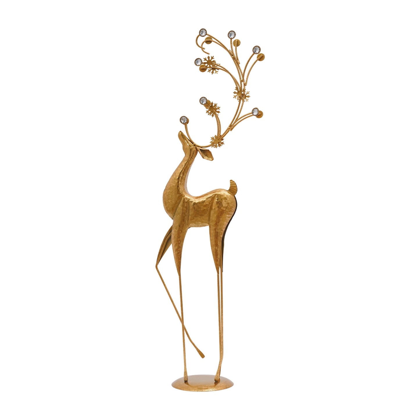 House Studio Gold Reindeer Statue Christmas Decor Indoor