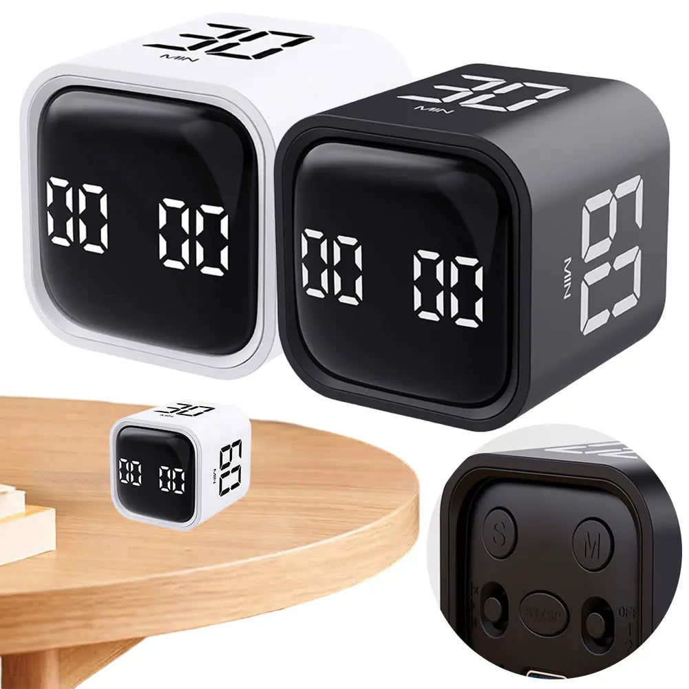 Productivity Cube Timer 5 10 30 60 Minute Digital Countdown