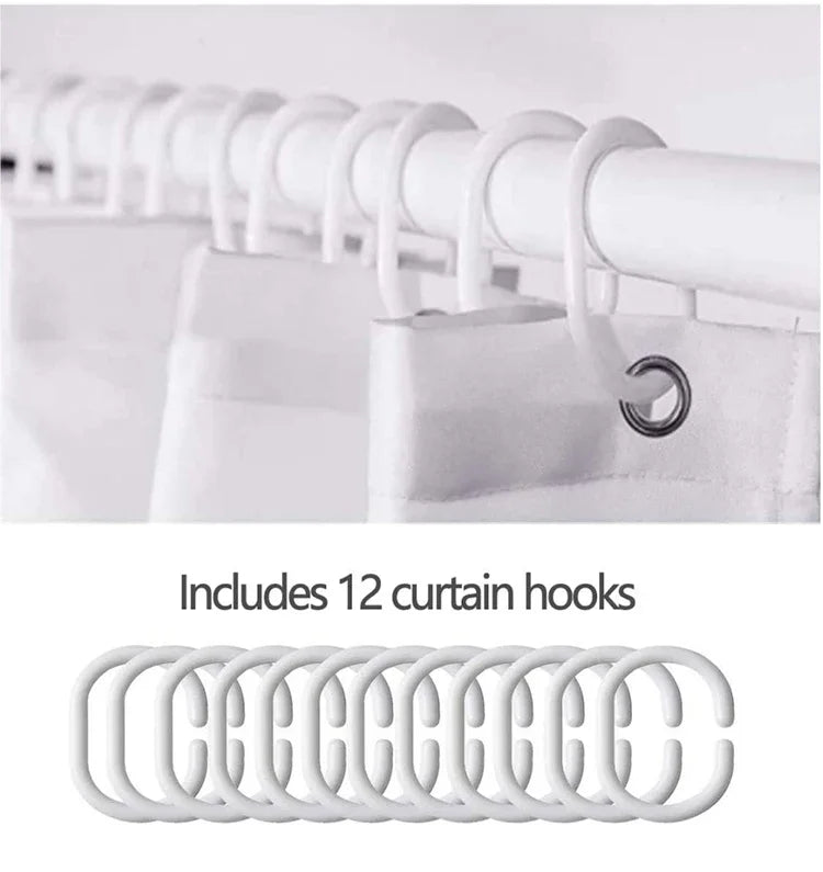 Tropical Banana Leaf Shower Curtain Waterproof With Hooks