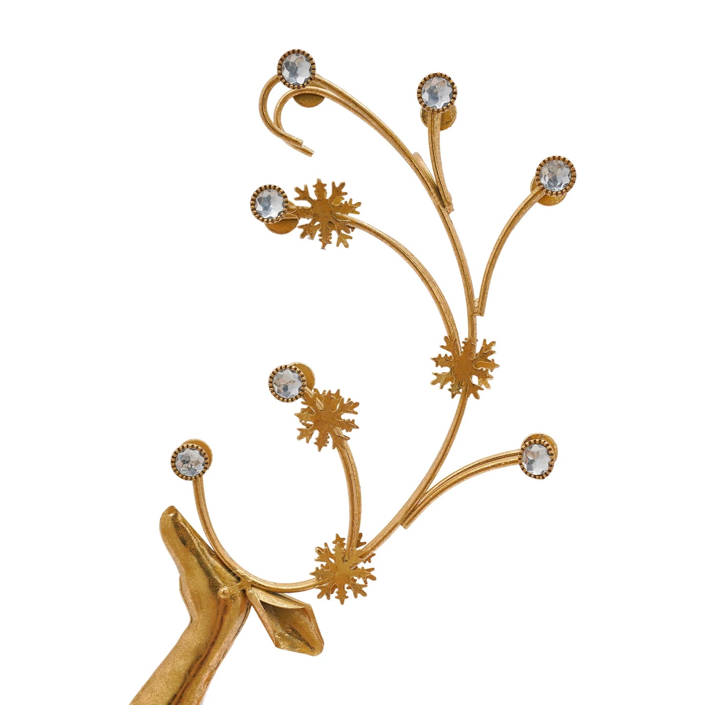 House Studio Gold Reindeer Statue Christmas Decor Indoor