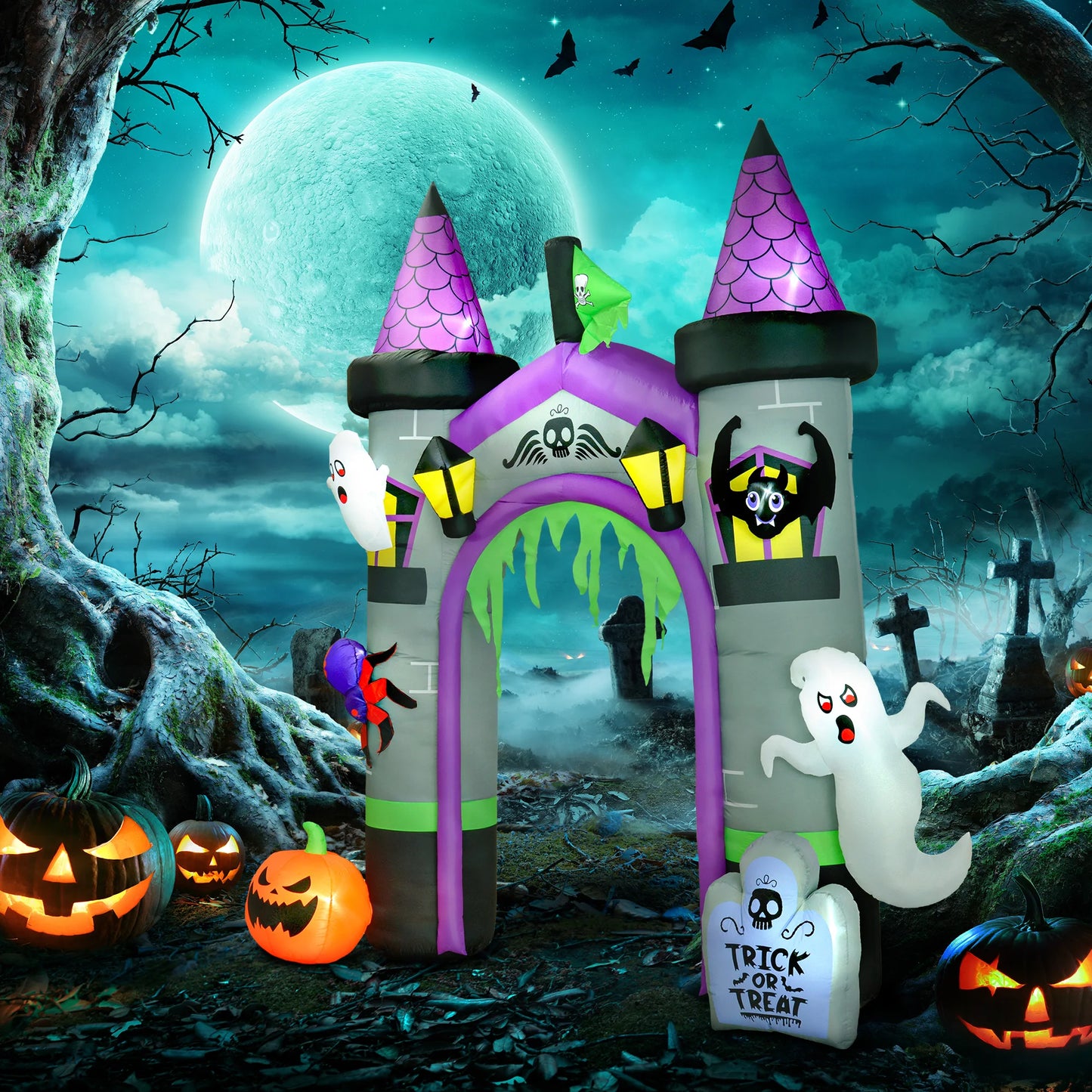 12ft Halloween Inflatable Archway Outdoor LED Yard Display