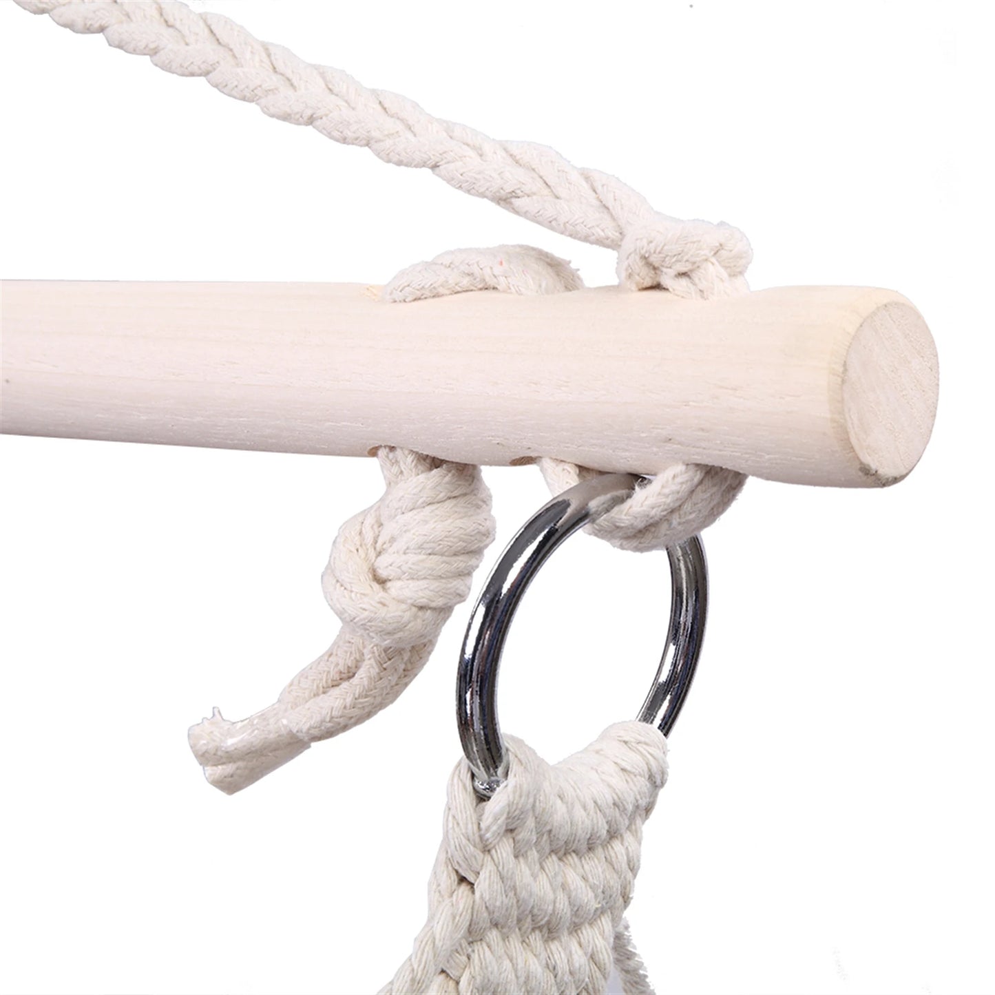 Nordic White Hanging Hammock Chair Indoor Outdoor Garden Dormitory Single Safety Swing for Adults and Kids