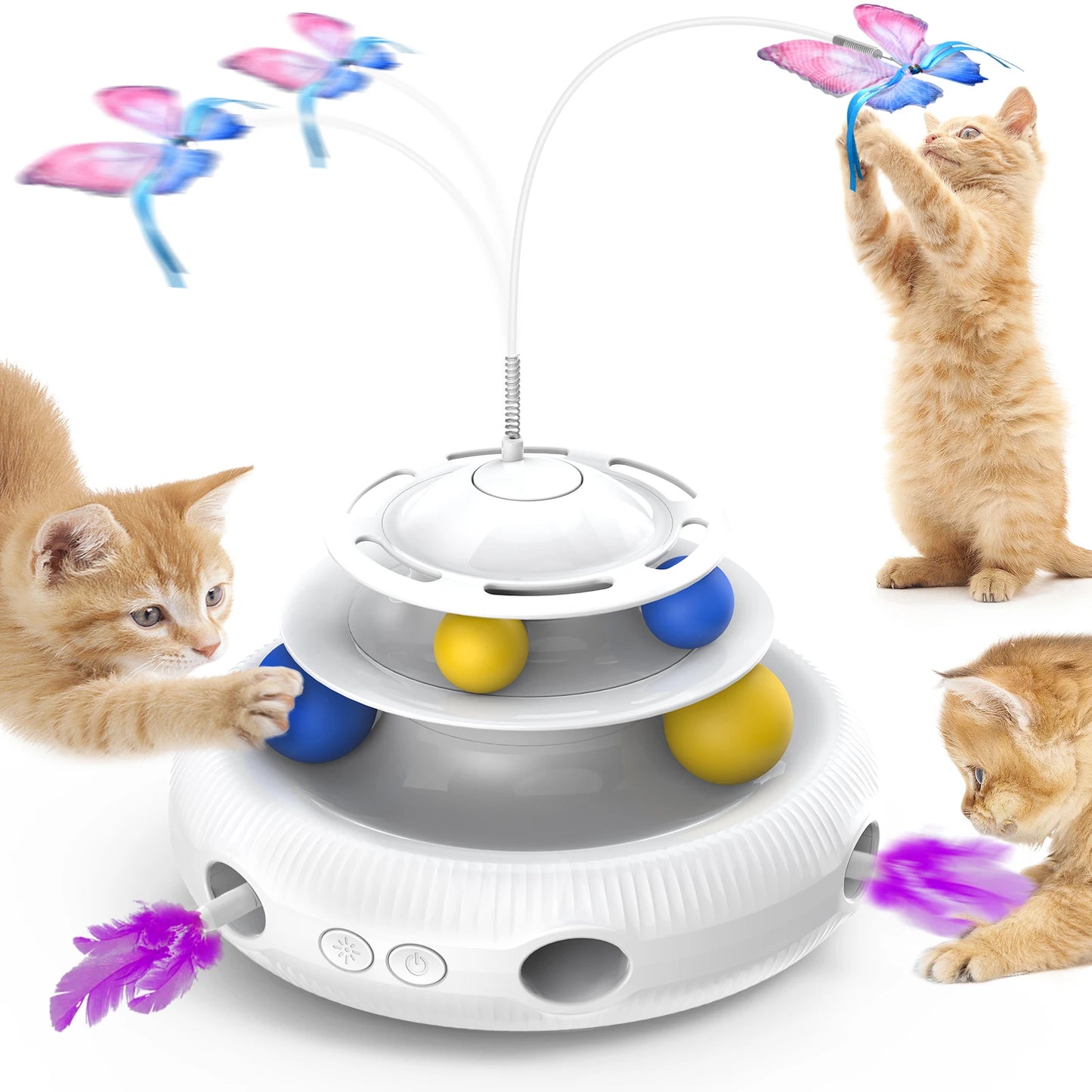 Chargeable Cat Laser Interactive Puzzle Toy USB Feather