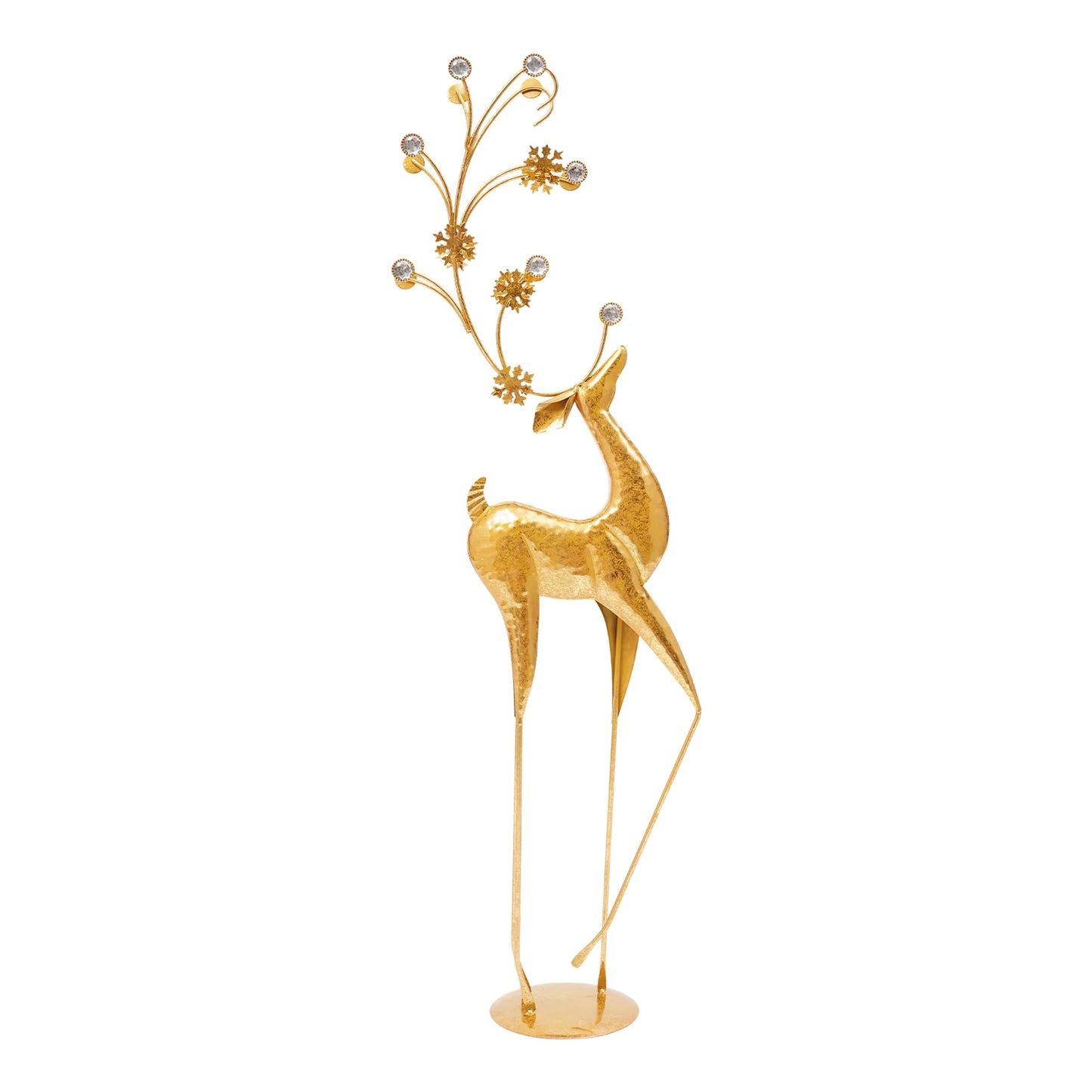 House Studio Gold Reindeer Statue Christmas Decor Indoor