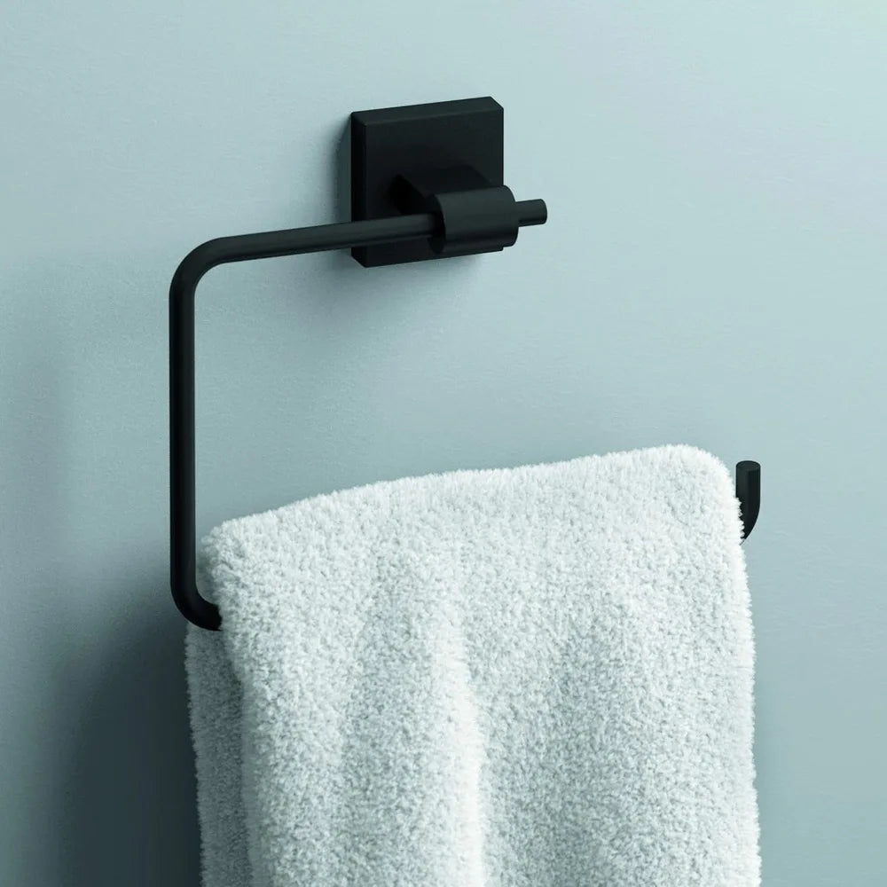 Matte Black Towel Ring Stainless Steel Bathroom Accessory