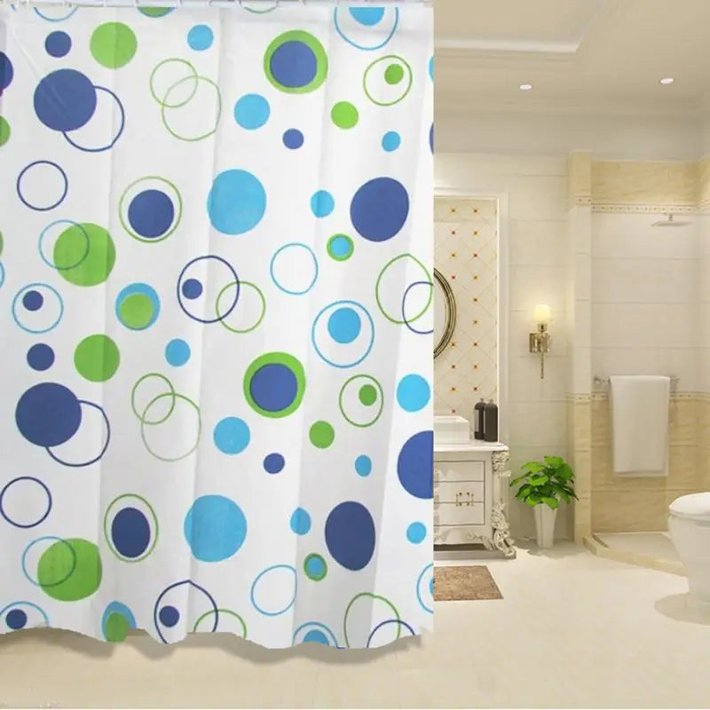 Waterproof PEVA Shower Curtain Set 12 Hooks 71x79 Inches