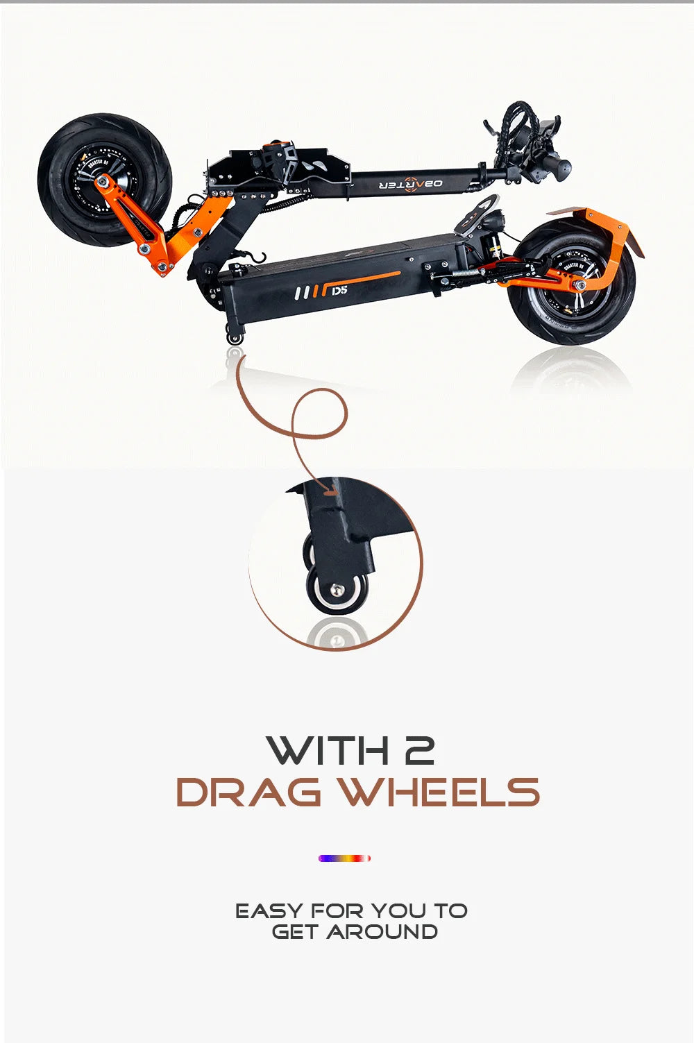 Obarter D5 5000W Electric Scooter 12 Inch Fat Tire On Road