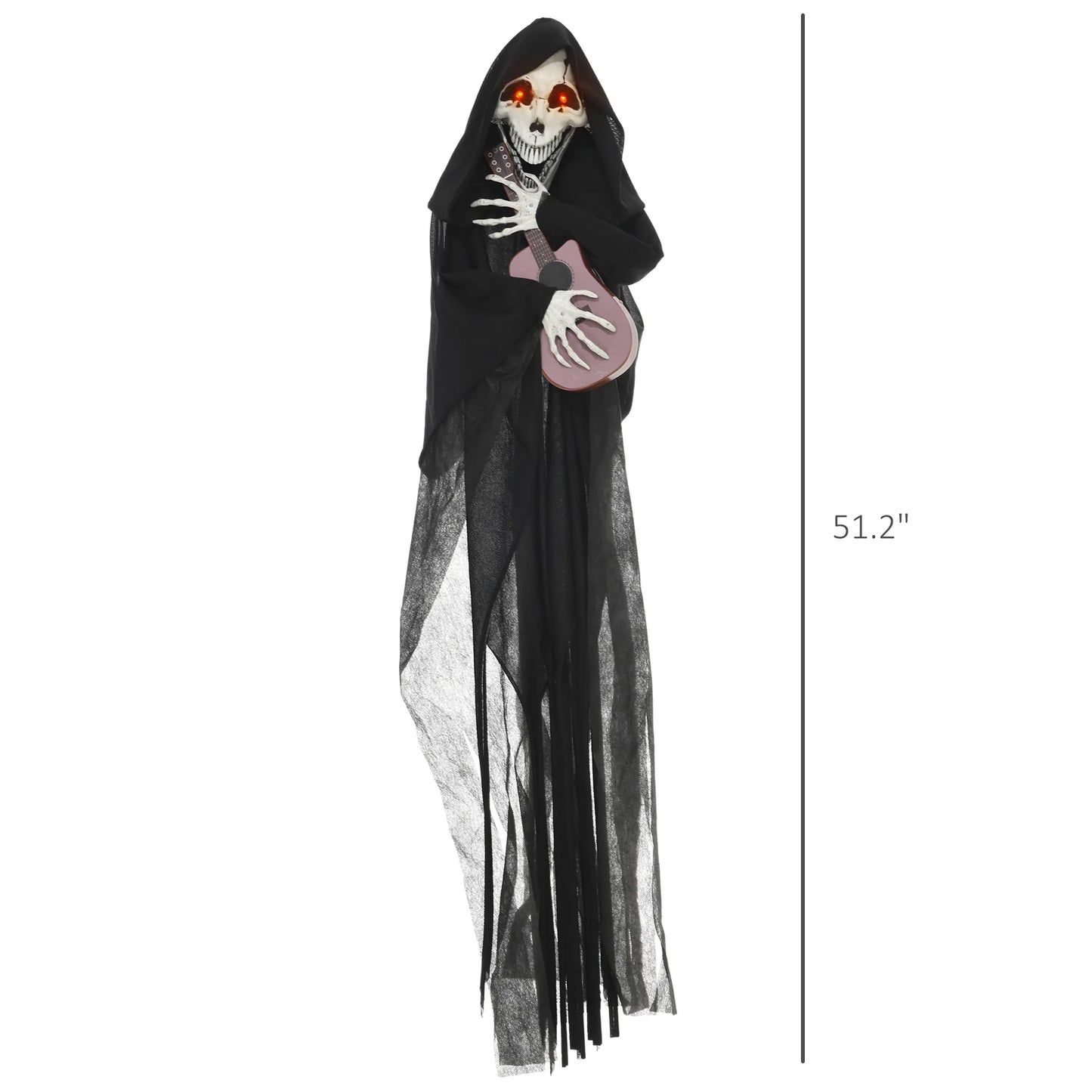 Guitar Playing Grim Reaper Halloween Animatronic Decoration
