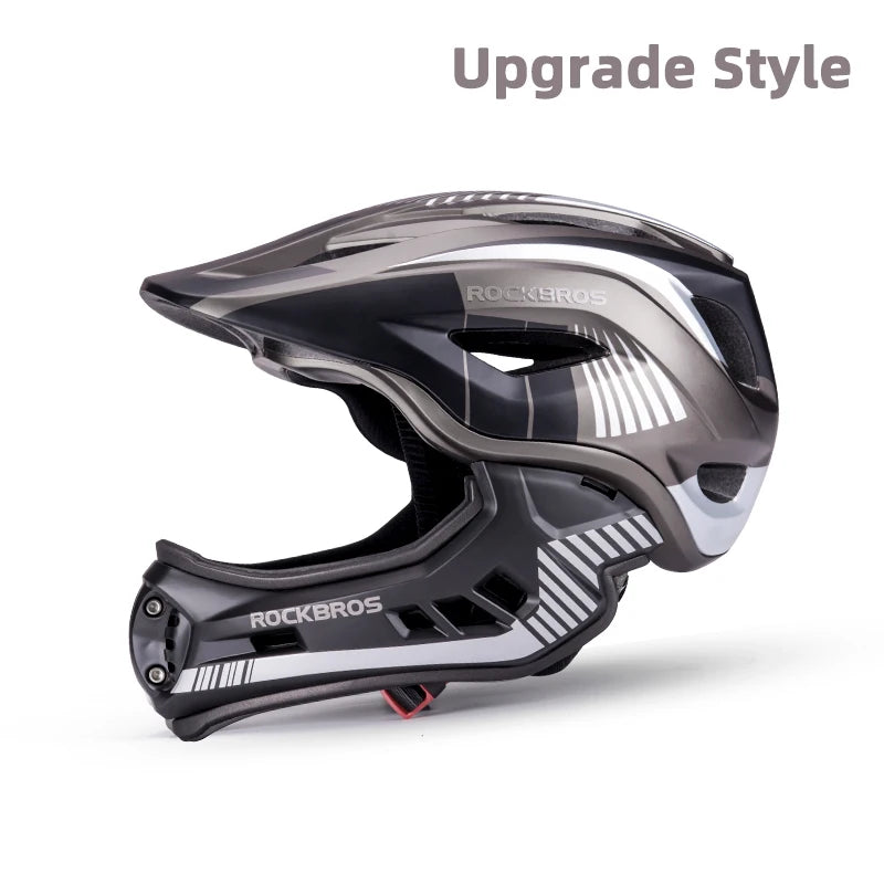 Rockbros Kids Cycling Helmet Detachable Full Face Cross Safety Gear