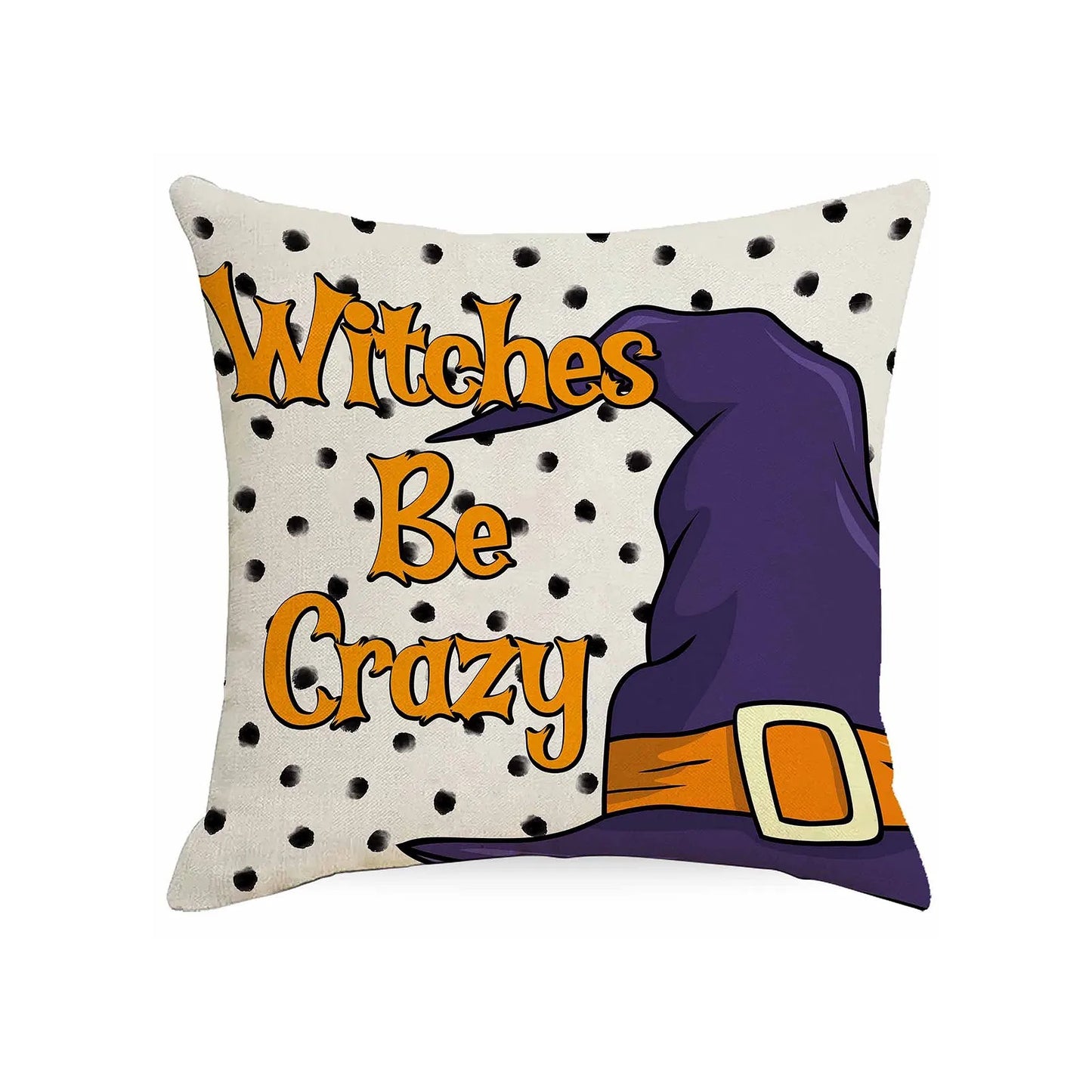 Halloween Linen Throw Pillow Cover Single Sided Print