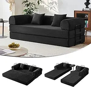 DAFIFY Corduroy 79 Inch Modular Sofa Bed With Fixed Frame