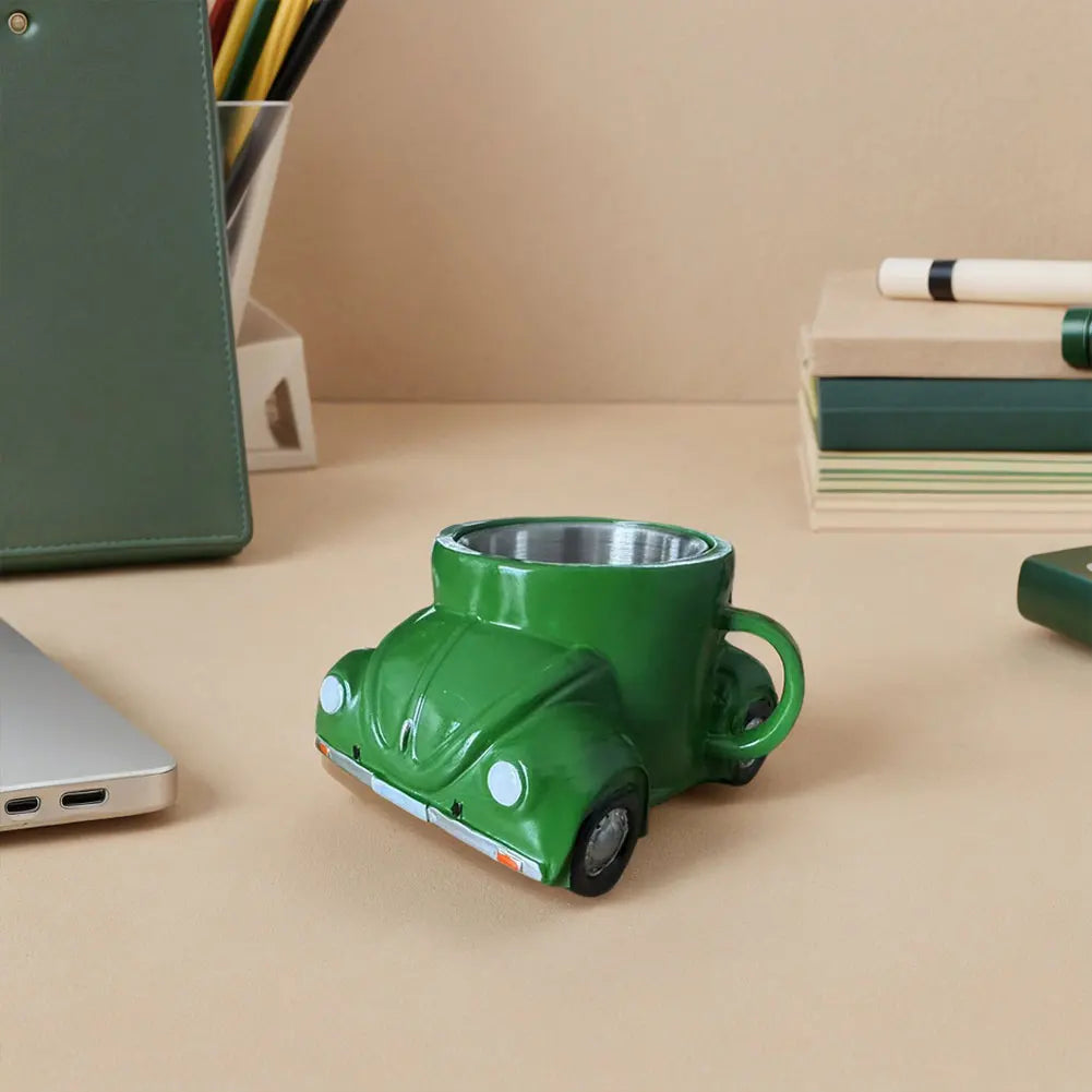 Stainless Steel Car Shaped Coffee Mug 150ml Retro Novelty