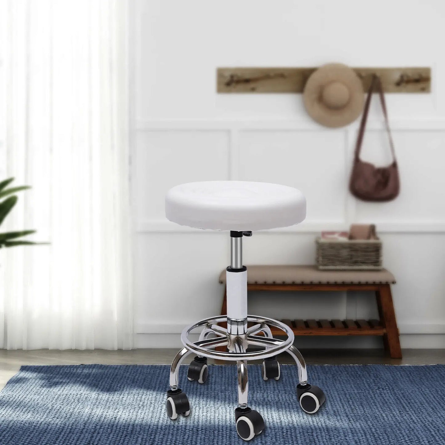 Hydraulic Adjustable Stool with Five Wheels for Salon Bars