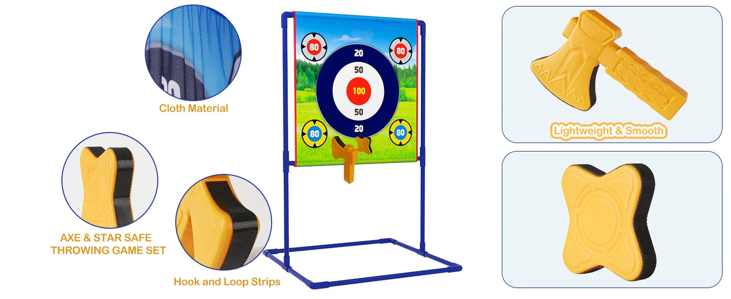 VATOS Axe Star Throwing Game Set For Kids Indoor Outdoor