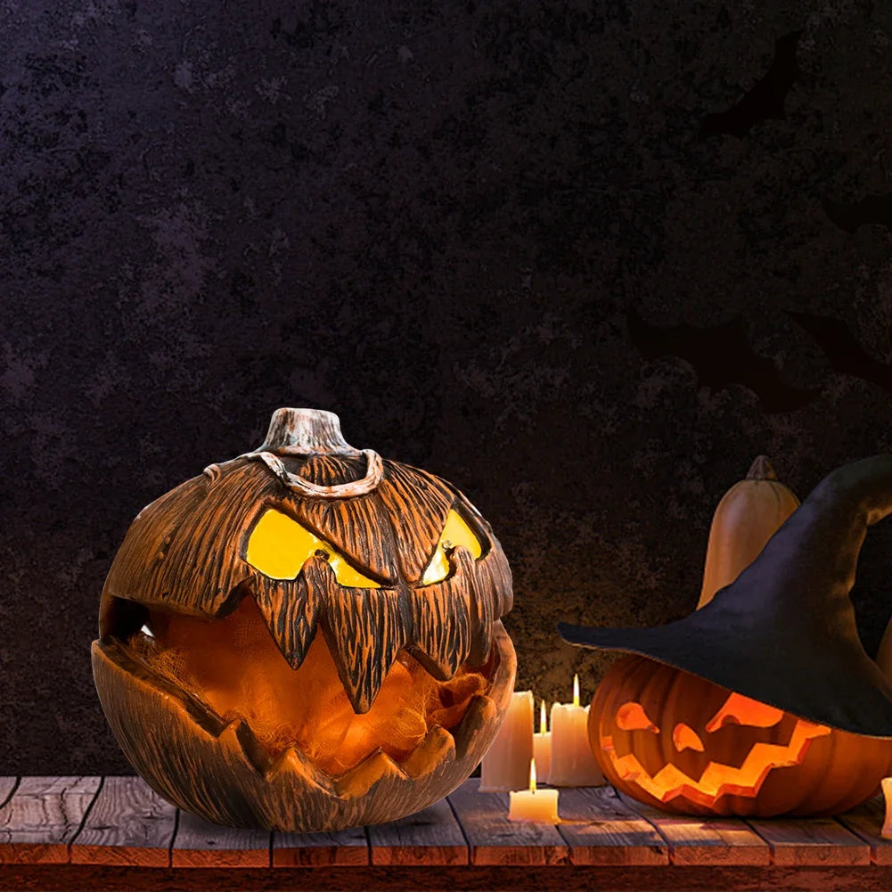 2023 New Spirit Halloween Gourdo Animatronic Pumpkin Head with Rising and Falling Action and Terrifying Sounds for Halloween Decor