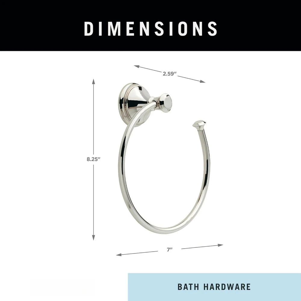 Bathroom Style Polished Nickel Towel Ring For Modern Baths