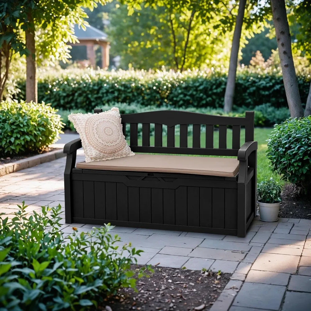 Lockable 80 Gallon Storage Bench Deck Box for Cushions