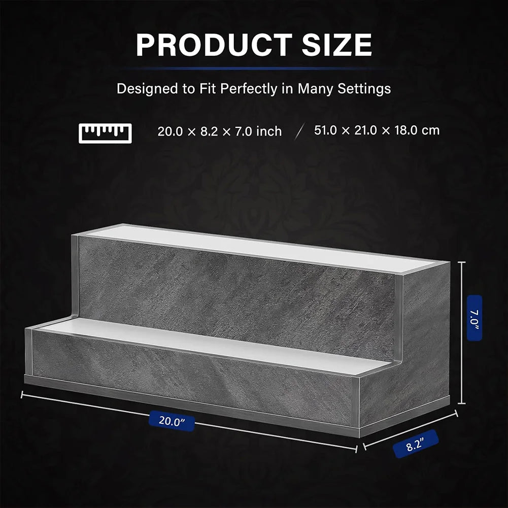 Led Lighted Wooden Liquor Shelves With App Remote Control