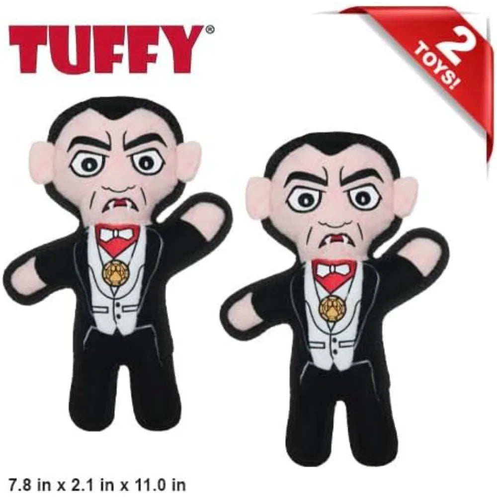 Tuffy World Tuffest Soft Dog Toy Dracula Halloween Squeakers Durable Layers