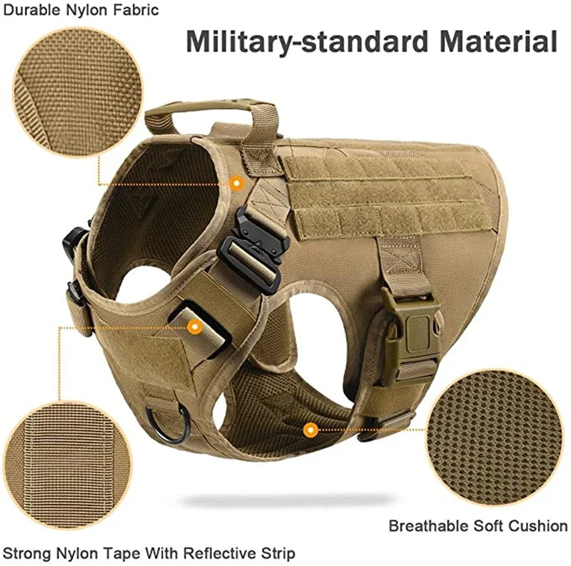 Tactical Military Vest German Shepherd Harness And Leash