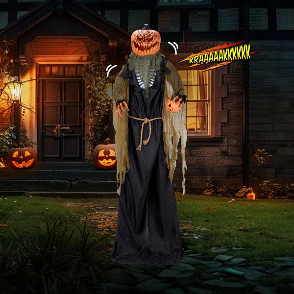 7 Foot Pumpkin Halloween Standing Outdoor Decoration