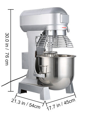 SucceBuy Stainless Steel Electric Dough Machine 10 to 30L Commercial Cream Egg Whisk Mixer Kitchen Food Stand Blender