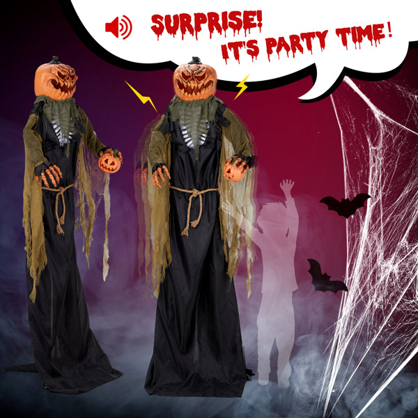 7 Foot Pumpkin Halloween Standing Outdoor Decoration